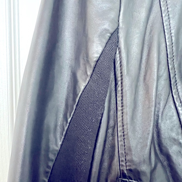 Nordstrom Halogen Leather zip Jacket size MP - Picture 4 of 9